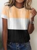 Women's Casual Short Sleeve round Neck T-Shirt Digital Print Soft Breathable Fabric Trendy Streetwear Multiple Colors And Sizes_ecoleips.com