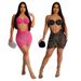 Women's Clothing sexy tube top dress, fashionable butt-covering A-line skirt, party hot diamond style_ecoleips.com