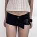 Aria Basics Aria Basics Unique Design Double-belted Low-waist Shorts, European And American Style, Personalized Women's Tight Casual Hot Pants_ecoleips.com