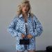 European And American Cross-Border New Satin Loose Leopard Print Skin-Friendly Long Sleeve Shorts Pajama Set_ecoleips.com
