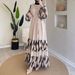 Women's Clothing Middle Eastern Robe Women's Striped Long Skirt Fashion With Belt Dress_ecoleips.com