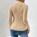Ribbed Hem Split-Sleeve V-Neck Sweater – Slim Fit Knit Top In White/Khaki/Burgundy/Navy/Black | Elegant & Versatile (S-XL)_ecoleips.com