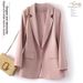 Women's Short Blazer Korean Style Loose Fit for Petite Trendy Autumn New Spring Outerwear_ecoleips.com