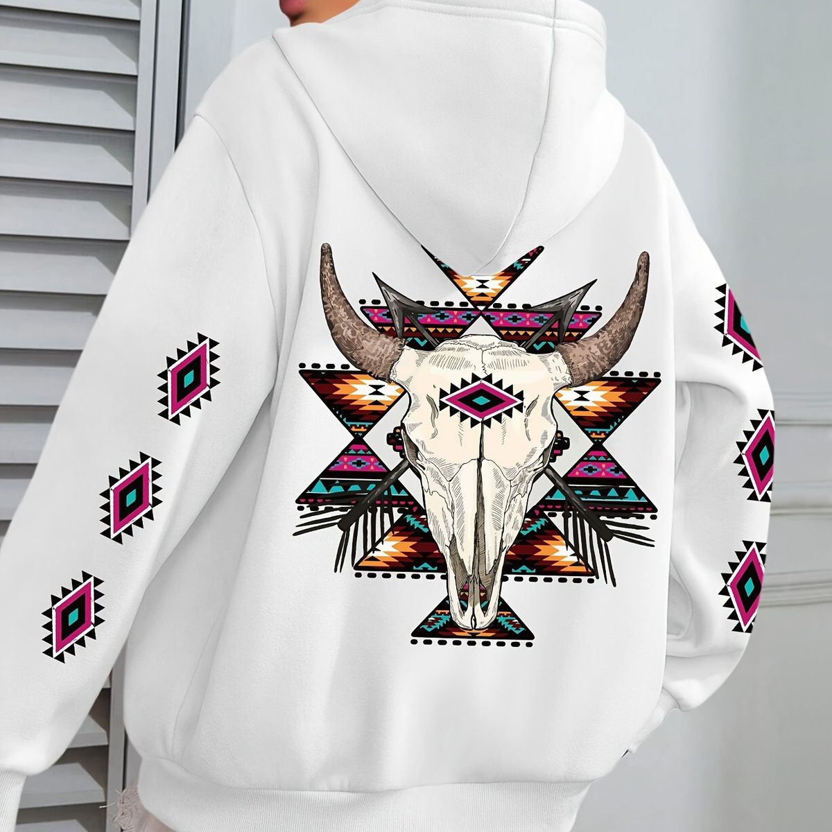 2026 New Alphabet Print Hoodie, Casual Long-sleeved Pocket Hoodie_ecoleips.com