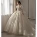 Women's Clothing Main Wedding Dress New Bride Small Heavy Retro One Shoulder High Quality Texture Long Tail Summer_ecoleips.com