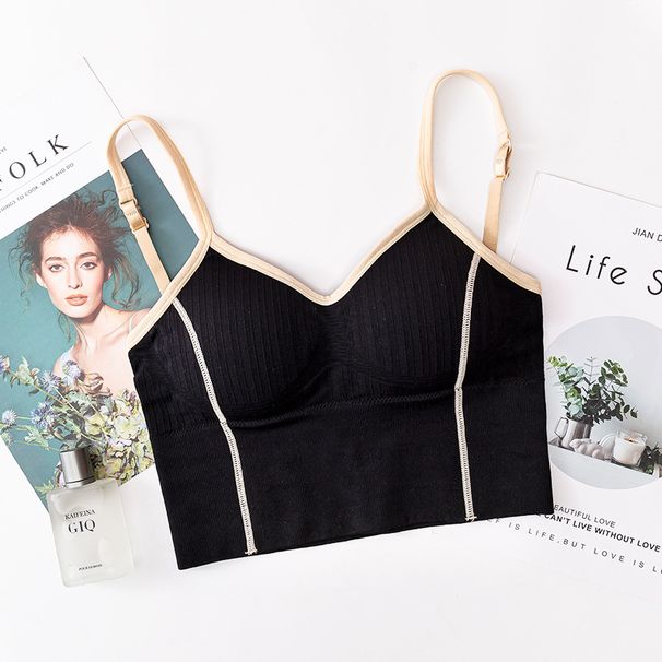 Women Bra Tank Crop Top Seamless Underwear Female Crop Tops U-shaped Back Sports Intimates Sexy Lingerie Padded Camisole Femme_ecoleips.com