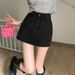 Women's Clothing Design Denim Skirt Female Spring And Autumn New Black All Match High Waist A Line Hip Skirt_ecoleips.com