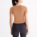 Women's Clothing Yoga Wear Short Sleeved Women's With Chest Pad Pleated Slim Fit Sports Fitness Tops T Shirt_ecoleips.com