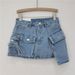 Women's Clothing Workwear Denim Short Skirt High Waist Slim A Line Anti Exposure Hip Wrapped Hot Girl Half Length Skirt Trendy_ecoleips.com