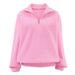 Women's Oversized Fleece Pullover – Cozy Sherpa-Lined Hoodie With Stand Collar (Winter 2025 Trend)_ecoleips.com