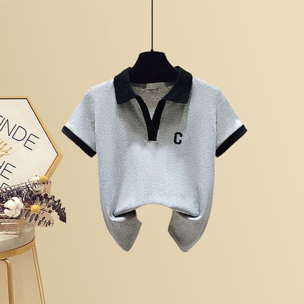 Spring And Summer Suit Women 2023 New Age Reduction Polo Shirt T-shirt Women+loose Slim Wide Leg Pants Two-piece Set_ecoleips.com