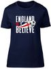 Women's T-Shirts Womens T Shirt England Football We Believe Ladies Tee Gift_ecoleips.com