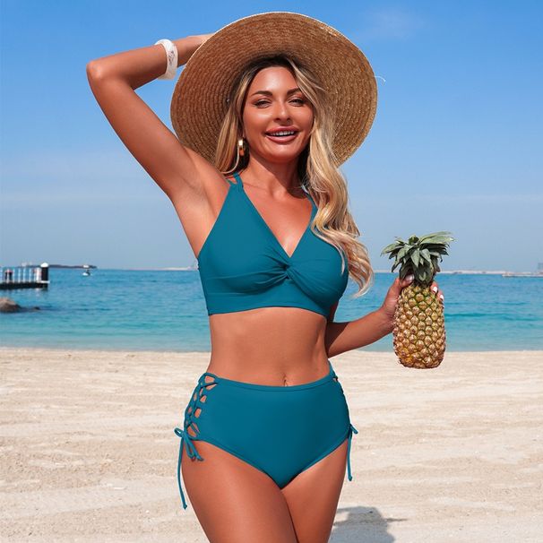 Women's Bikini Set Two-Piece Swimsuit Customizable Color Change Option Regular Size Sexy Vacation Wear_ecoleips.com