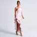 Women's Clothing Fashion Sexy Oblique Shoulder Sleeveless Hip Skirt Backless High Slit Hot Girl Slim Dress_ecoleips.com