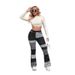 Women's Clothing New Retro Washed Contrast Color High Waist Hip Lifting Hot Girl Flared Women's Denim Trousers_ecoleips.com