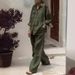 Women's Clothing Women's Long Sleeved Shirts And Loose Pants Two Piece Suit_ecoleips.com