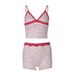 Women's Backless Floral Print Camisole & High-Waisted Shorts Set – Sexy Summer Two-Piece Outfit With Geometric Patterns, Polyester-Spandex Blend_ecoleips.com