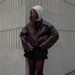 Vintage-Inspired PU Leather Jacket For Women – Slim-Fit Biker Style With Zipper Detail (Black/Burgundy, S-L)_ecoleips.com