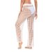 Women's Clothing Fashion Hollow Sexy Casual Temperament Beach Pants Hand Hook Loose Knitted Wide Leg Pants Trousers_ecoleips.com