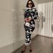 Women's Elegant Floral Print Mock Neck Long Sleeve Bodycon Midi Dress – Slimming Fall Gown 2026_ecoleips.com