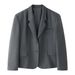 Women's French Smart Wide Shoulder Oversized Suit Jacket Casual Slimming Style Simple Spring New Louvre Blazer_ecoleips.com