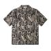 Unisex Streetwear Short Sleeve Shirt With Snake Print, Lapel Collar Casual Summer Shirt For Men And Women_ecoleips.com