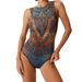 Women's Smart Sunscreen Swimsuit Quick Drying Cross-Border Swimwear European Style Sexy Vacation Beach Dress Polyester_ecoleips.com