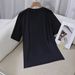 Women's Casual Round Neck Short Sleeve T-Shirt Multi-Color American Style Simple Fashionable Sports Top Solid Printed Loose Fit_ecoleips.com