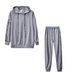 2026 Spring European And American Foreign Trade Hot Sale Fashion Casual Solid Color Striped Two-Piece Tracksuit_ecoleips.com