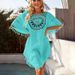 2024 Women's Sexy Off-Shoulder Tassel Bikini Top with Hollow Design Loose Fit Large Size Beach Cover up Swimwear in Ins Style_ecoleips.com
