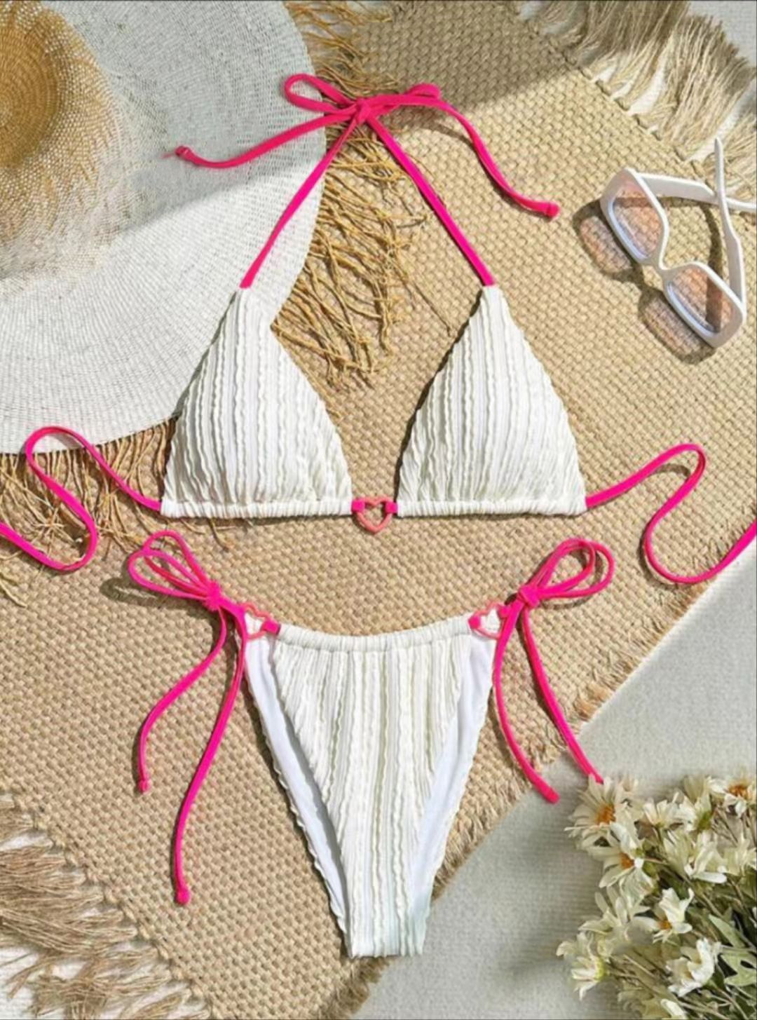 Women's Clothing Style Sexy Bikini Two Piece Swimsuit With Straps For Women Perfect For Hot Spring Modest Coverage Beach & Pool Ready_ecoleips.com
