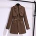 Spring And Autumn Windbreaker Women's New Top Korean Style Chic Coffee Colored Small Suit Jacket For Women Spring And Autumn High-end Suit For Women_ecoleips.com