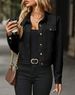 Women's Clothing Women's Suede Short Jacket Trendy Autumn Winter Outerwear Suit Coat For Women For Formal & Casual For Women_ecoleips.com
