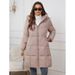 Women's Oversized Hooded Parka Coat – Thicken Winter Jacket With Pockets, Long Sleeve, Zip Front, Casual Outerwear (Black/Red/Khaki/Brown/Cream)_ecoleips.com