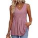 2025 European And American Cross-Border Summer Women's Vest Hot New Printed Wrinkled T-Shirt_ecoleips.com