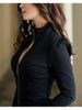 Women's Office Dress Long Sleeve Stand Collar Slim Fit Knit Dress - Spring Workwear Stretch Pencil Dress For Business Casual_ecoleips.com