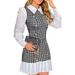 Women's Clothing Autumn New Slim Fit Small Fragrant Stitching Two Piece Dress A Line Skirtt_ecoleips.com