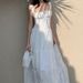 Summer New Arrival French Style Sweet Alluring Dress Fashionable Square Neck Slim Fit Relaxed Vacation Long Dress for Women_ecoleips.com