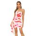 Spring Summer European American Foreign Trade Women's Printed Sexy Trendy Low-Cut Bodycon Slim Dress_ecoleips.com