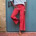 European And American Women's High-waisted Buttoned Waistband Solid Color Cropped Slightly Flared Loose Wide-leg_ecoleips.com