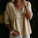 Voya New Women's Clothing Style Casual Seven Quarter Sleeve Lace V-neck Pullover With Multi-color Women's Top Lining Available In Multiple Colors_ecoleips.com