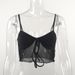 AB072 European And American Summer New Style Mesh See-through Navel-revealing Sexy Deep V Tight-fitting Bust-enhancing_ecoleips.com