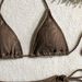 Women's Solid Color Rope Bikini Set - Soft Stretch Swimwear For Beach & Pool - Adjustable Ties & Comfortable Fit (S/M/L)_ecoleips.com