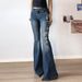 Rose Embroidery Retro Gradual Change Niche Slightly Spicy Jeans American Hot Girl Street Low Waist Thin Personality Trousers_ecoleips.com