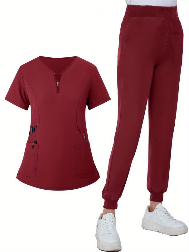 Women's Clothing V Neck Long And Short Sleeves Dental Hospital Nurse Uniform Medical Washing Clothes Suit_ecoleips.com
