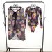 Women's Long-Sleeve One-Piece Swimsuit With Skirt – Floral Print Sunbathing Swimwear, Polyester Blend, Built-in Underwire Support_ecoleips.com