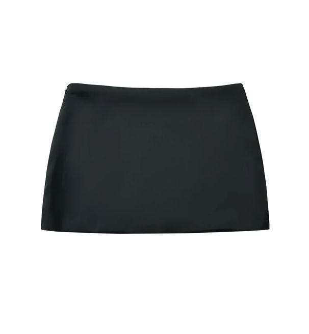 European And American Style Retro Satin A-line Solid Color Short Skirt, Sexy Summer Slim-fit Bodycon Skirt For Women_ecoleips.com