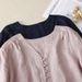 Women's Clothing Real Shot Of Ramie Shirt For Women With Nine Point Sleeves V Neck Puff Sleeve Top_ecoleips.com