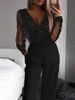 K Fashion Women's Mesh Powder Patchwork Jumpsuit_ecoleips.com
