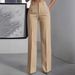 Women's High-Waisted Striped Wide-Leg Suit Pants Summer Elegant Fashionable Versatile Bottoms_ecoleips.com